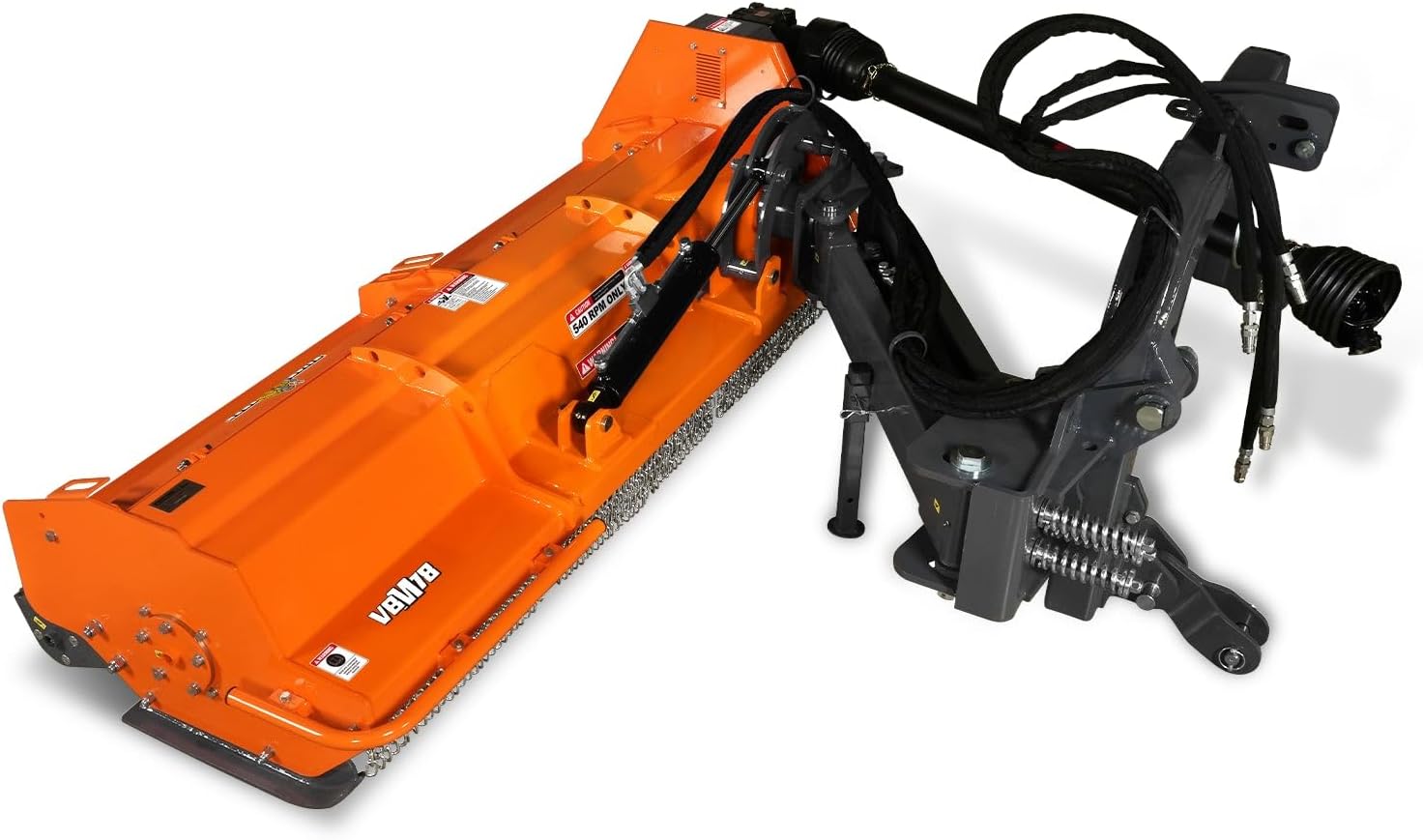 MechMaxx 78' Heavy Duty PTO Drive 3 Point Offset Ditch Bank Verge Flail Mower for 80-110HP CAT 2 Tractor, 122'' Offset Distance,55°/90° Rotation Angle, 18 Hammers, Model VBM78