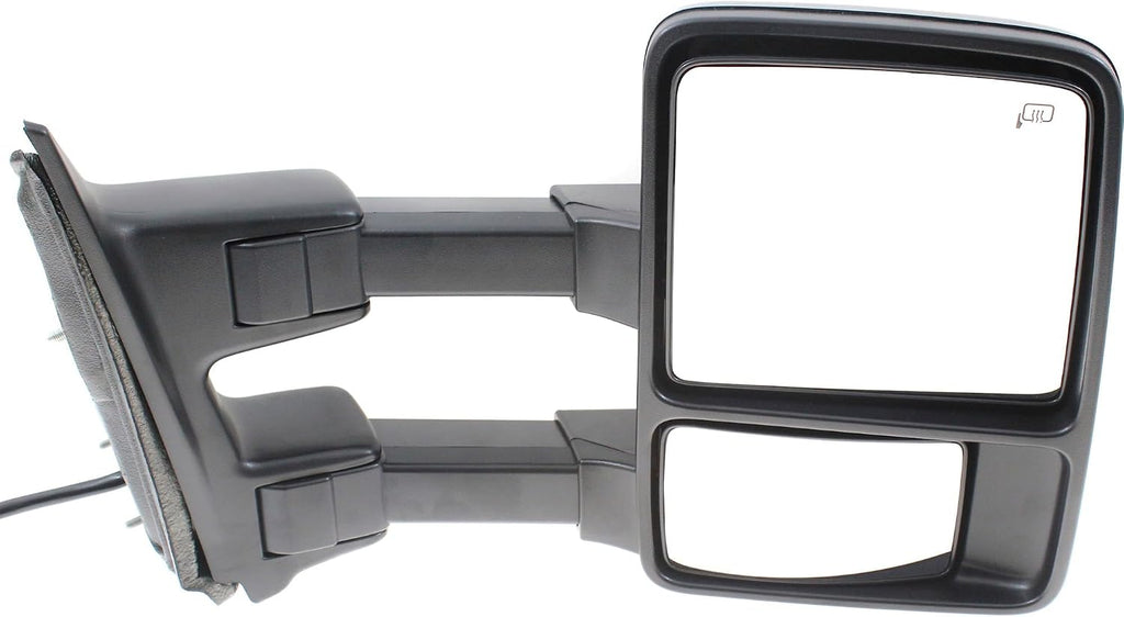 Kool Vue Driver & Passenger Side Power Heated Towing Mirrors for Ford F-250 F-350 Super Duty F-450 Super Duty F-550 Super Duty 2010 Power Fold With Signal Light & Memory Auto Extend with 2 Caps