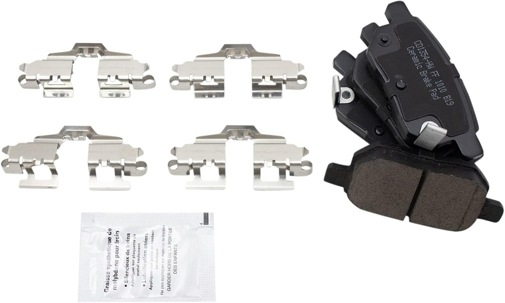 TRQ Performance Rear Brake Pad and Rotor Set Ceramic Solid G Coated Rotors Calipers Compatible with 2009-2010 Pontiac Vibe 2009-2019 Toyota Corolla 2009-2013 Matrix