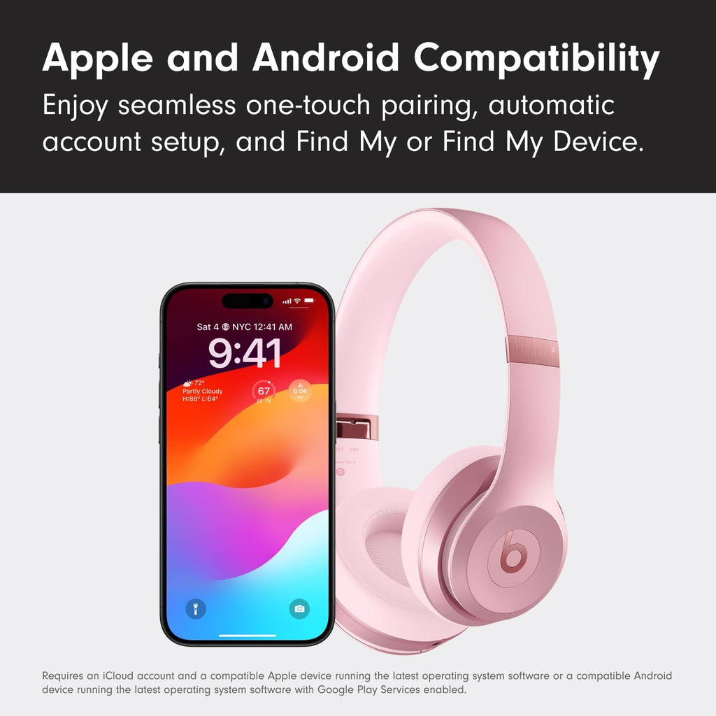 Beats Solo 4 with AppleCare+ for Headphones (2 Years) - Metallic Pink