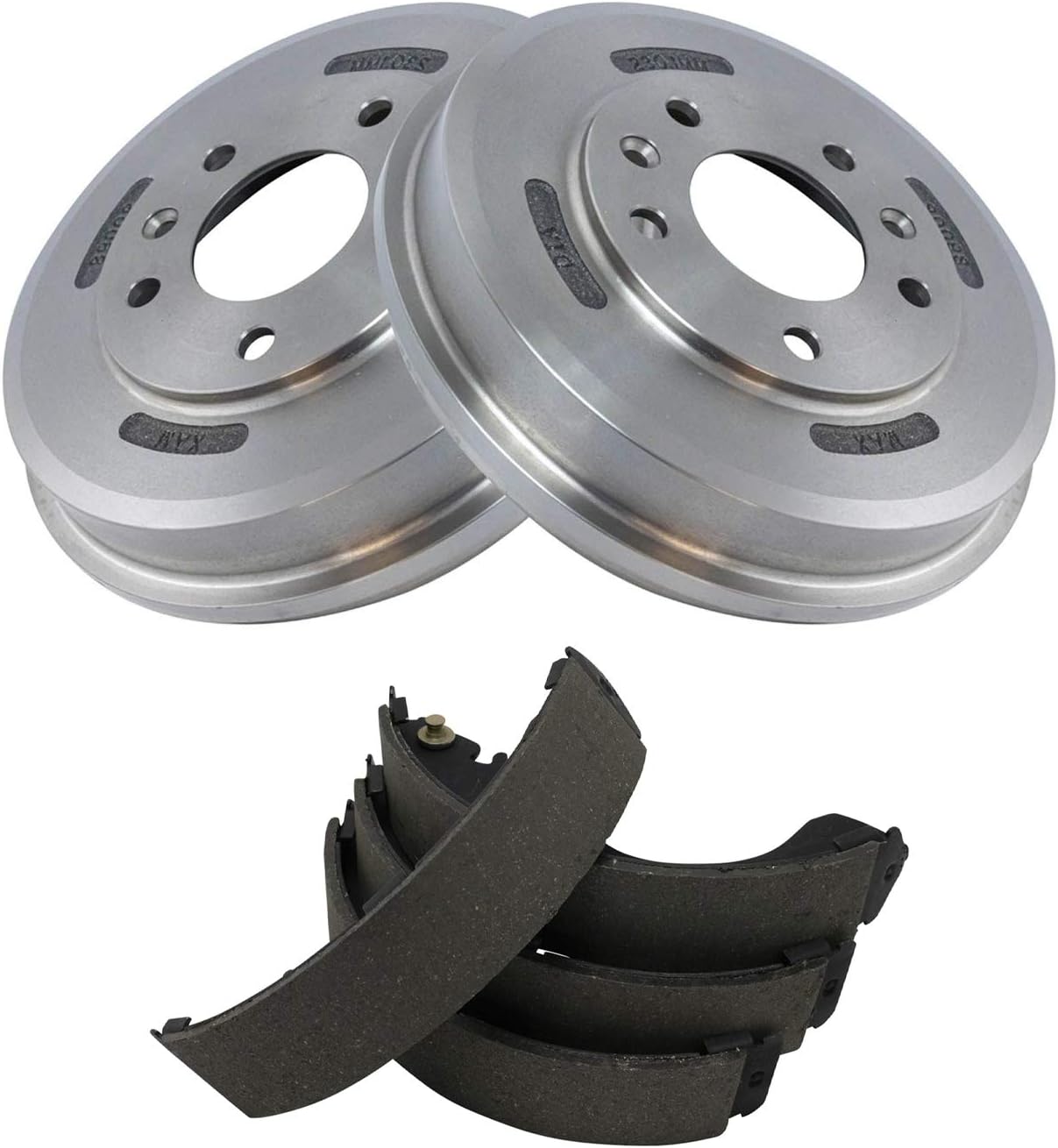 TRQ Rear Brake Drum & Shoe Kit Compatible with Ford Escape Mazda Tribute Mercury Mariner