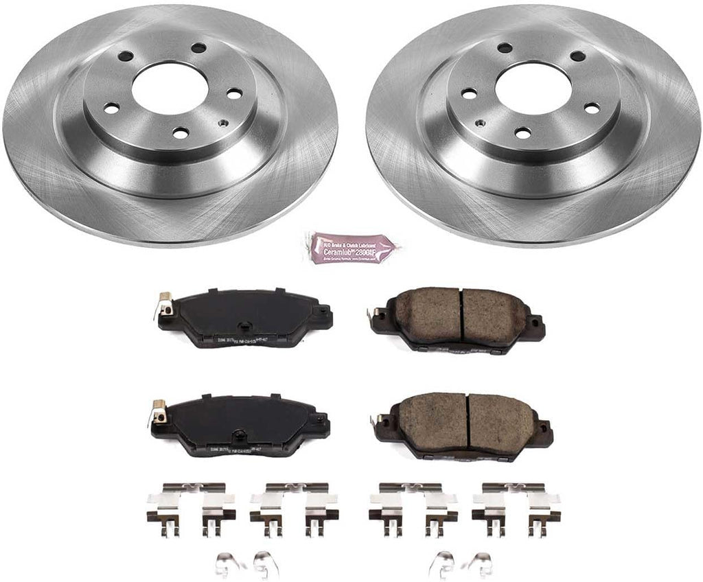 PowerStop Rear Brake Kit for Mazda CX-5 2016-24 - Z17 Ceramic Brake Pads & Disc Rotors Replacement, KOE7516