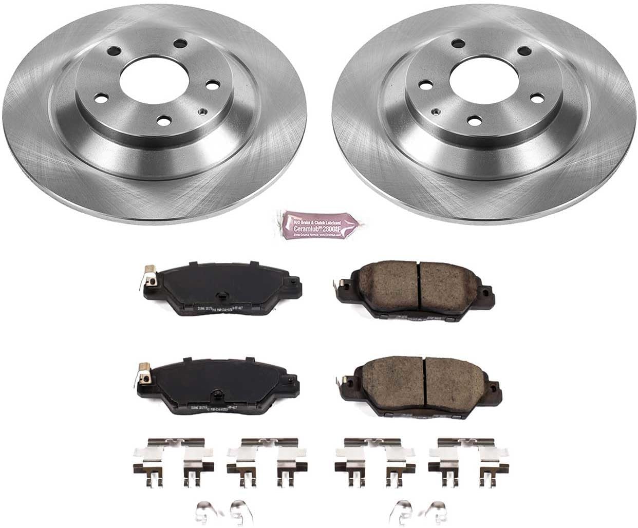 PowerStop Rear Brake Kit for Mazda CX-5 2016-24 - Z17 Ceramic Brake Pads & Disc Rotors Replacement, KOE7516