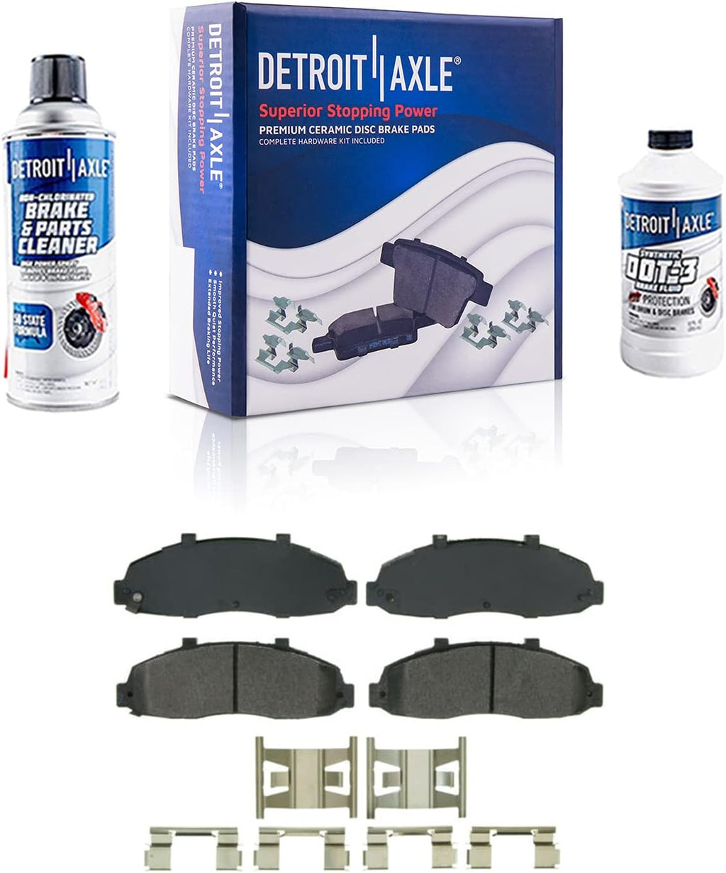 Detroit Axle - Front Brake Kit for 1999-2003 Ford F-150, 2002 Lincoln Blackwood, 2000 2001, Disc Brake Rotors Ceramic Brake Pads Brake Calipers Replacement: 12.13 inch' Front Rotor