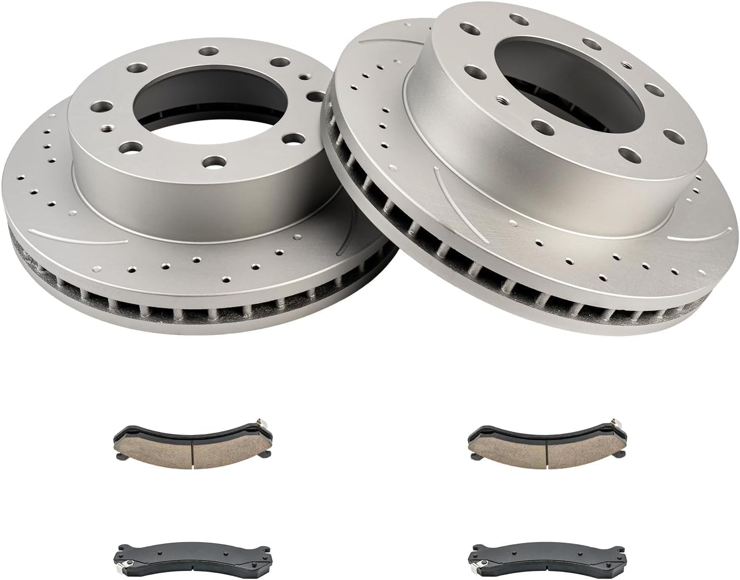KAX Front Brake Kit for Silverado 2500 HD/Sierra 2500 HD/Express 3500/Silverado 3500/Express 2500/Silverado 3500 HD/DeVille/H2/Silverado 1500 HD, 12.79inch Brake Rotors Pads Kit, #55072+D784