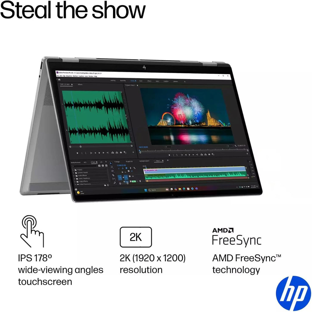 HP OmniBook X Flip 2 in 1 Laptop, 16' 2K IPS Touchscreen, AMD Ryzen AI 5 340(Beat i7-1355U), 16GB LPDDR5X 1TB SSD, AMD Radeon 840M Graphics, Wi-Fi 6E, 5MP IR Privacy Camera, AI Copilot+ PC, Win 11
