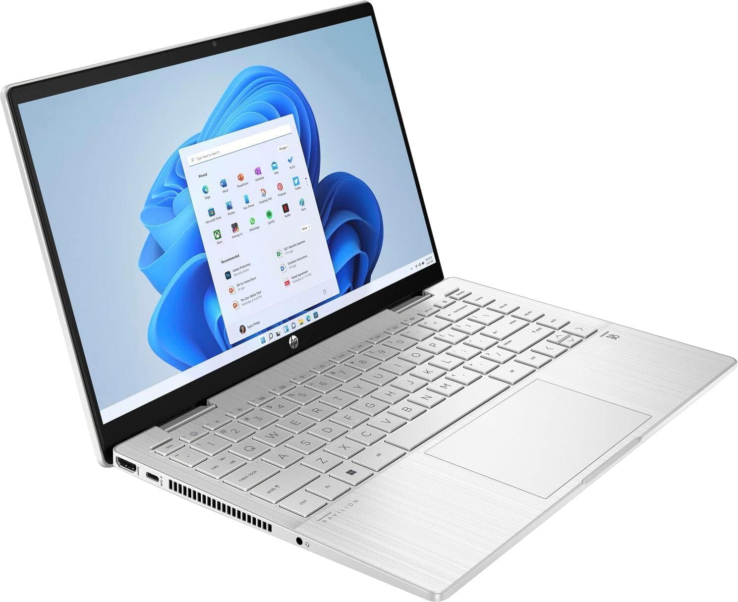 2022 HP Pavilion x360 2-in-1 14in Touchscreen Laptop, 12th Gen Intel 10-Core i5-1235U, Iris Xe Graphics, 8GB DDR4 RAM, 512GB PCIE SSD, Fingerprint, Backlit KB, Stylus Pen, Win 11 Home, Silver