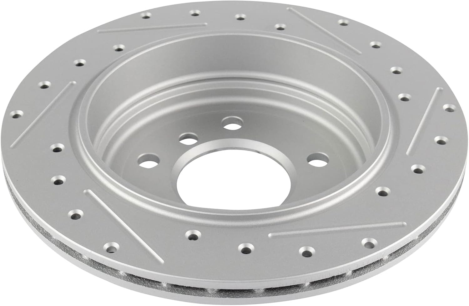 TRQ Performance Rear Brake Pad and Rotor Set Ceramic Drilled Slotted Coated Rotors Calipers Compatible with 2001-2003 BMW 325xi