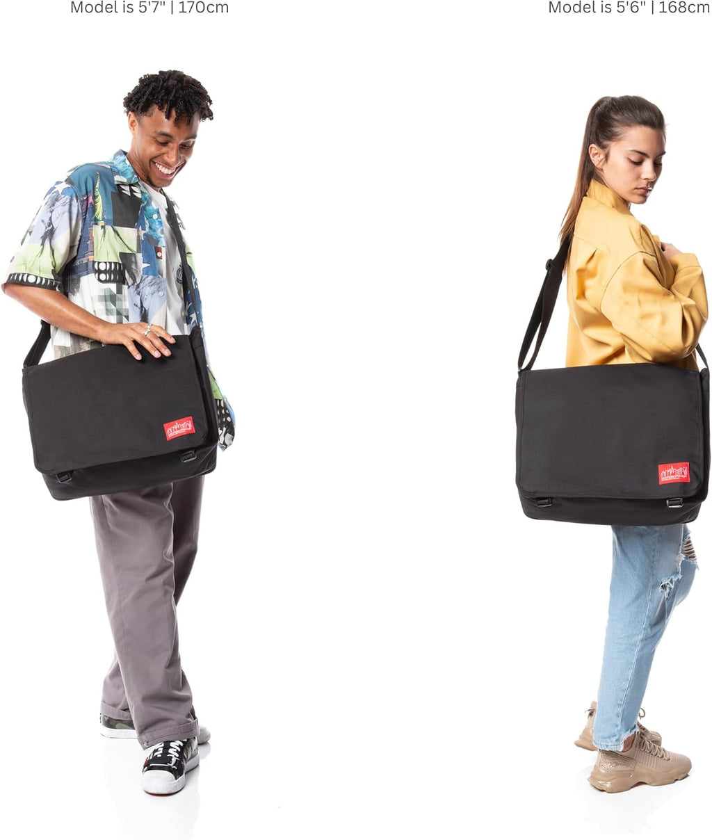 Manhattan Portage Deluxe Computer Bag (LG) with Adjustable Strap Water Resistant 1000D Cordura for Work College Travel