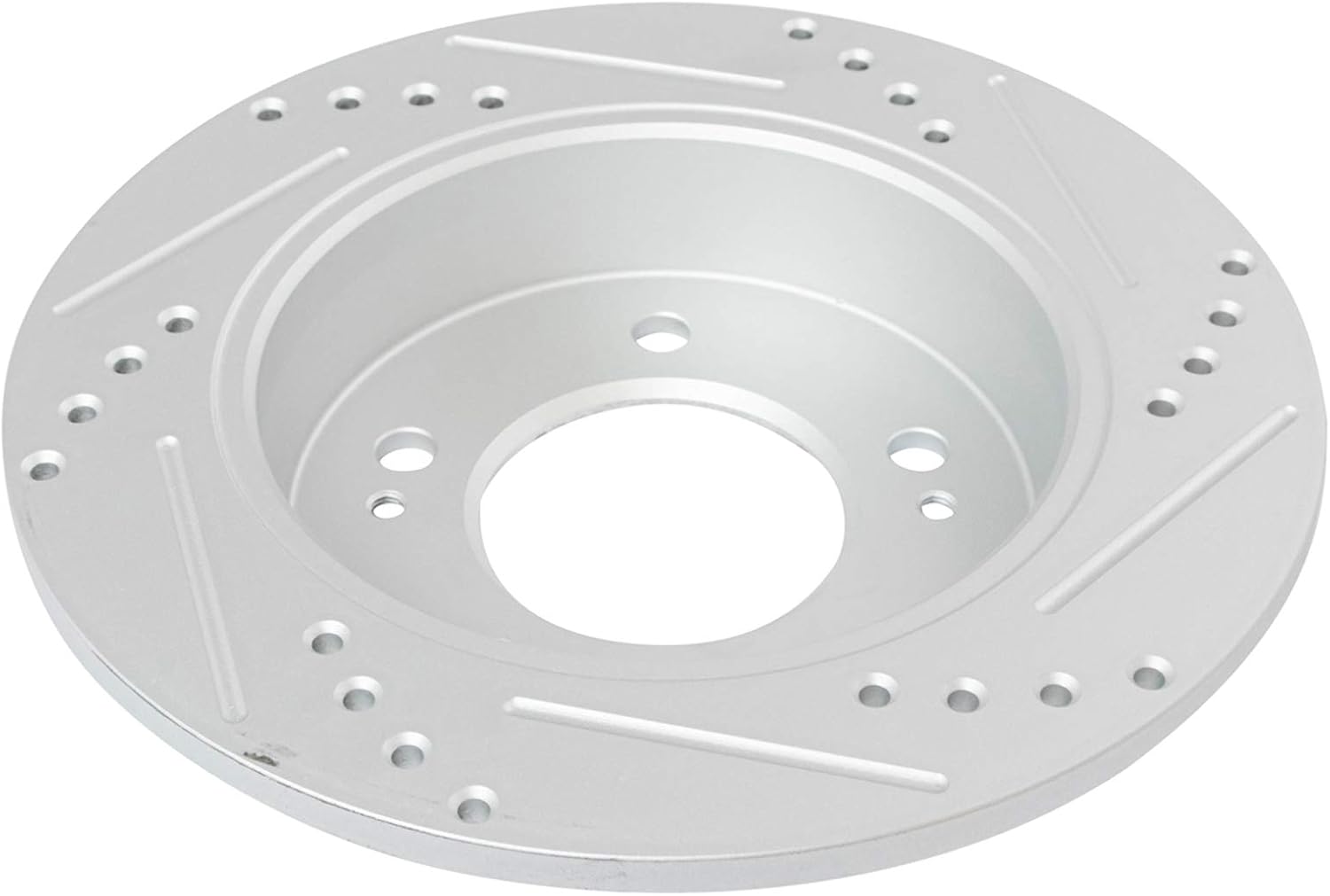 TRQ Performance Rear Brake Pad and Rotor Set Ceramic Slotted Drilled Coated Rotors Calipers Compatible with 2011-2016 Hyundai Elantra 2013-2014 Elantra Coupe