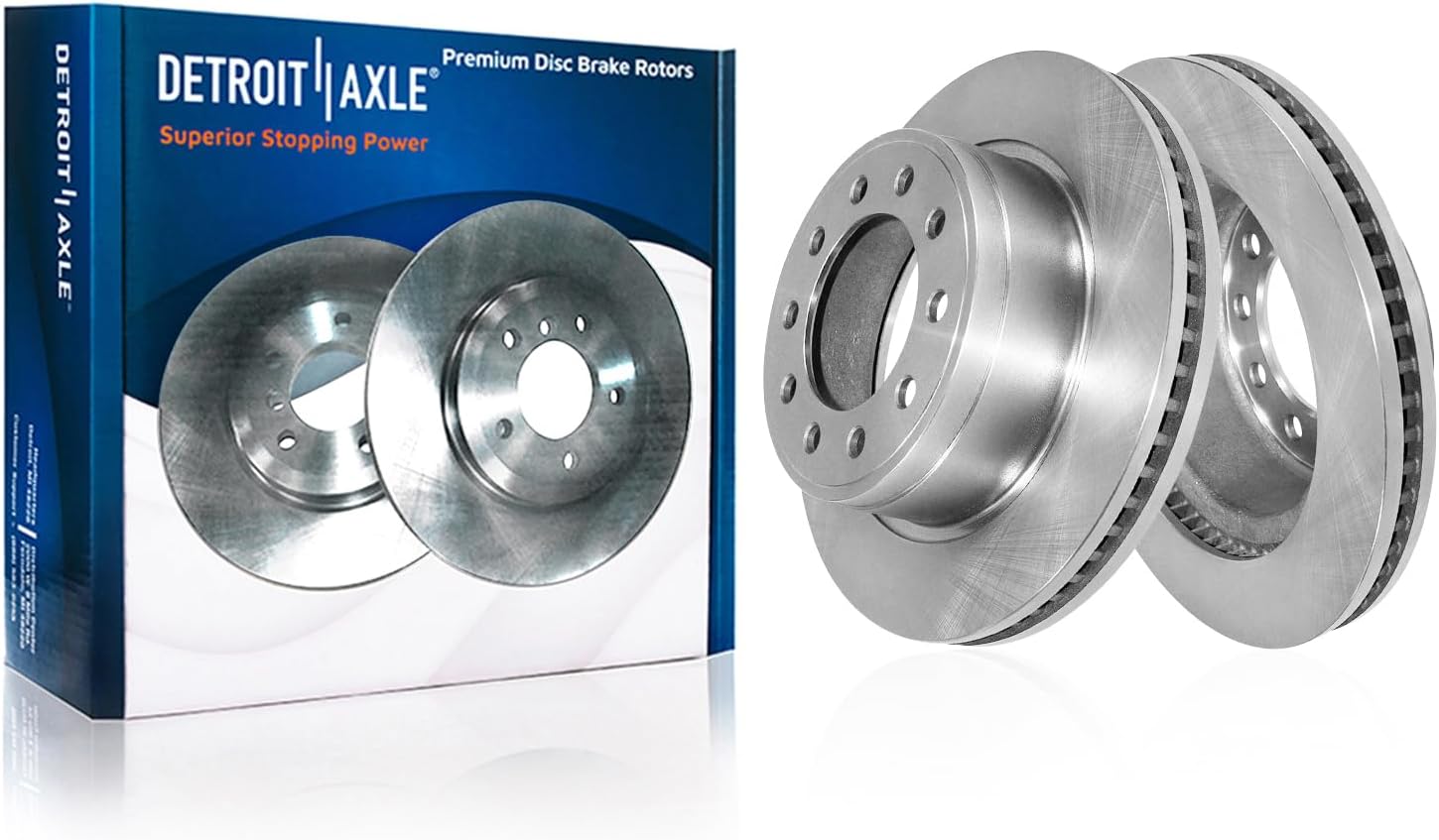 Detroit Axle - Brake Rotors for 2013-2024 Ram 4500 5500, 15.35' inch Front and Rear Disc Brake Rotors 2014 2015 2016 2017 2018 2019 2020 2021 2022 2023 Replacement