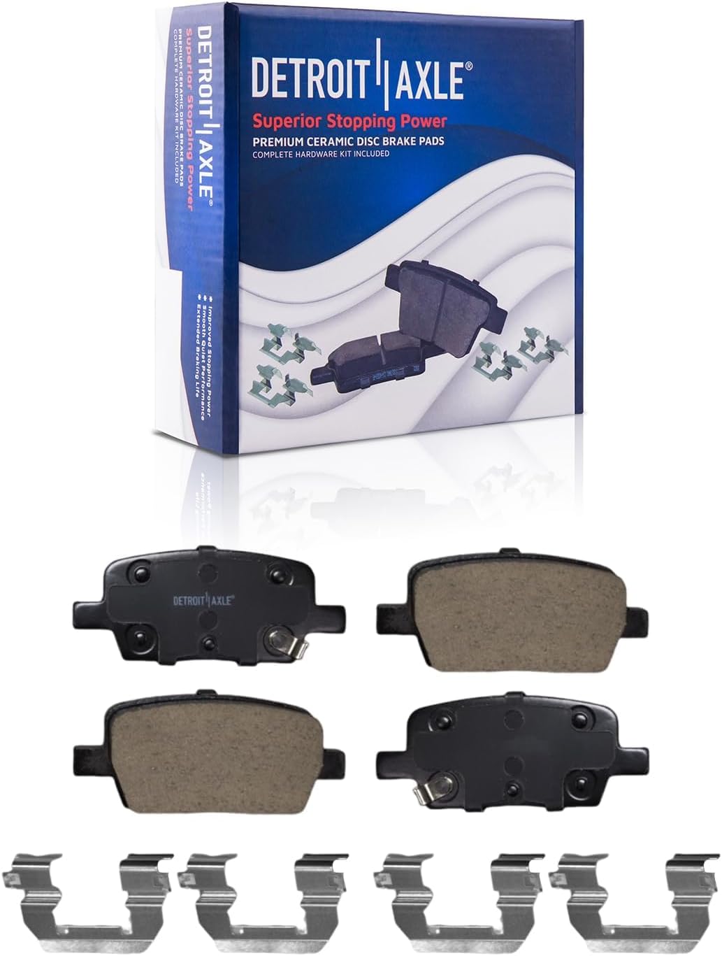 Detroit Axle - Rear Brake Kit for 2017-2020 GMC Acadia Cadillac XT5, 2018-2020 Chevrolet Traverse Buick Enclave, 2019-2020 Blazer, 2020 XT6, Brakes Rotors Brake Pads Replacement: 12.40 inch Rotor