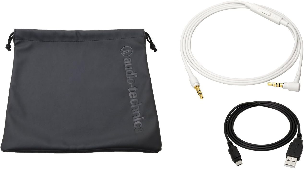 Audio-Technica ATH-SR5BTWH Bluetooth Wireless On-Ear High-Resolution Audio Headphones, White