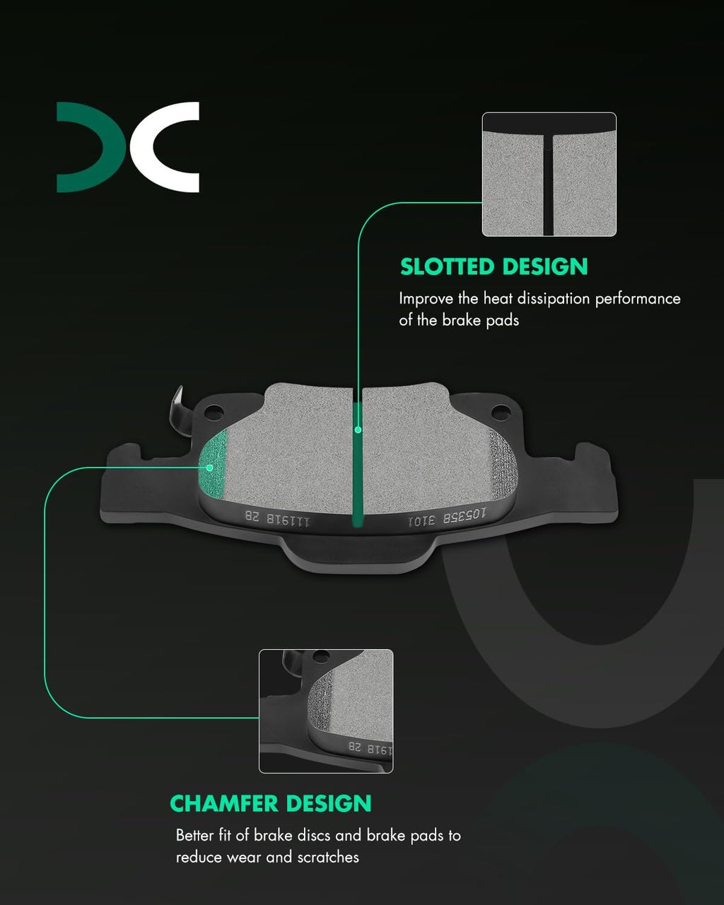 SCITOO Disc Brake Pads and Rotors Rear 12.99' Rotors Replacement For Dodge For Durango 2011-2020,For Jeep For Grand Cherokee 2011-2020, 5/Lugs Solid Brake Kits