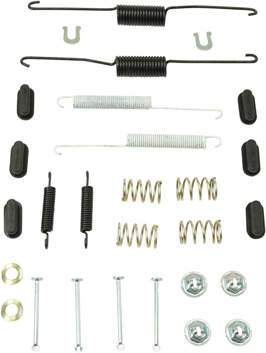 Rear Brake Drum Shoe & Hardware Kit w/Fluids Compatible with Chevy Silverado 1500 Truck