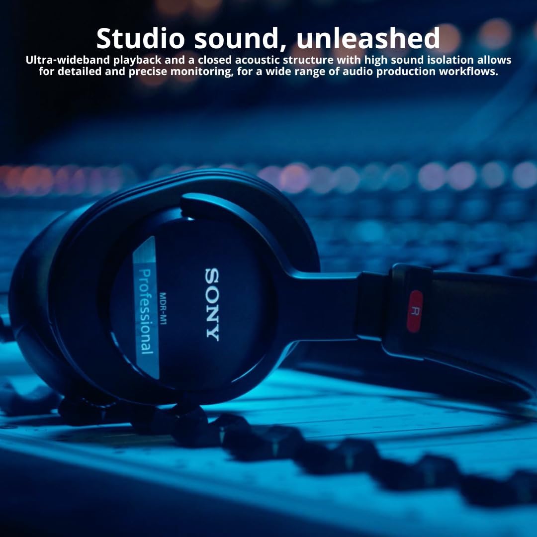 Sony - MDR-M1 Professional Reference Closed Monitor Headphones - Black