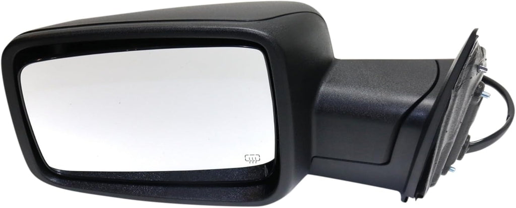 Kool Vue Driver Side Power Heated Mirror for Ram 1500 2013-2018 Power Fold With Signal Light & Puddle Lamp; Without Blind Spot Monitor & Memory Textured