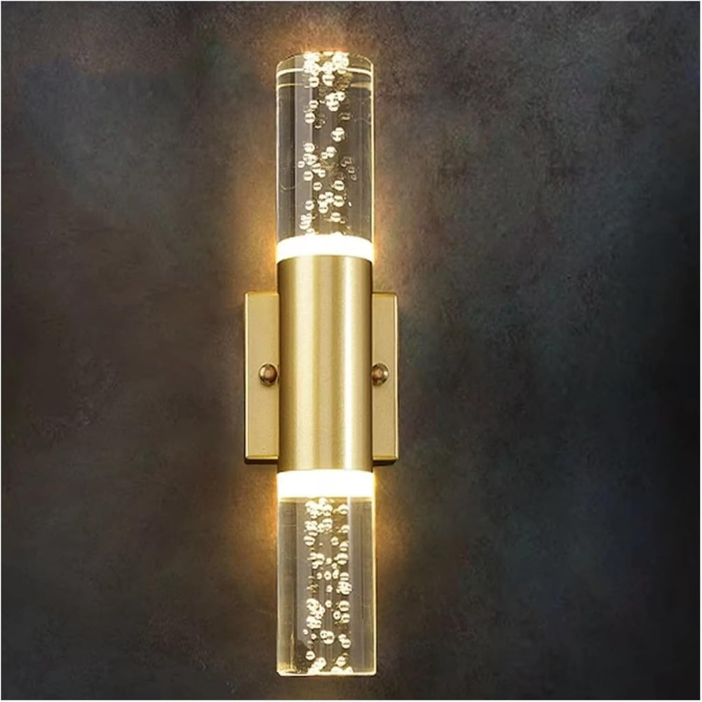 Modern Bubble Crystal LED Wall Lamps Bathroom Dresser Living Room Bedroom Gold/Silver Wall Sconces Indoor Decor Lighting Lustres,Natural Style