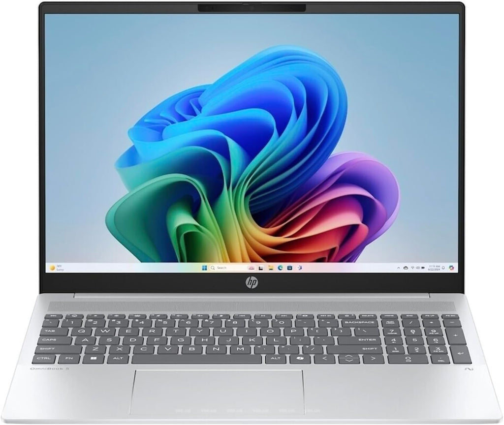 HP OmniBook 5 Next Gen AI Laptop 16.0' Touchscreen 2K IPS Display (Intel Ultra 5-225U, 16GB LPDDR5X, 1TB SSD, Backlit KB, Copilot+, Webcam, Win 11 Home) w/Dockztorm USB Port Expander