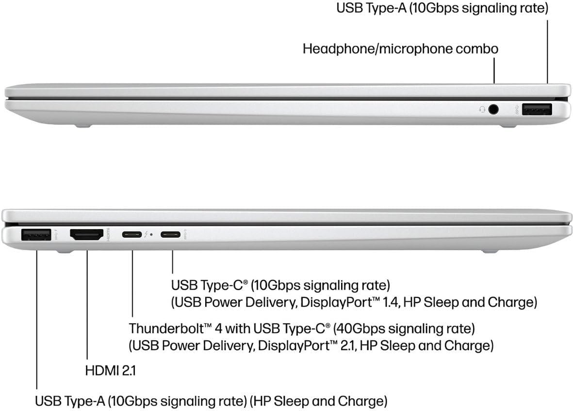 HP Envy x360 2-in-1 16 2024 Laptop 16' WUXGA IPS Touchscreen 12-Core Intel Ultra 7 155U 16GB LPDDR5 1TB SSD Intel Iris Xe Graphics Thunderbolt 4 Wi-Fi 6E Backlit Keyboard Win11 Pro w/ONT 32GB USB