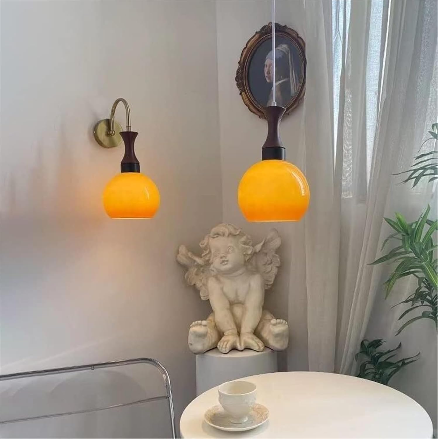 Wall Sconces Modern Industrial Iron Lamp Indoor Decor Mounted Light Glass Lampshade for Bathroom Living Room Bedroom(Gold)(Silver)