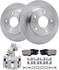 Detroit Axle - Rear Brake Kit for 2003-2007 Honda Accord 2004-2008 Acura TSX 2005 2006 Disc Brake Rotors Ceramic Brakes Pads Left Brake Caliper Replacement:10.24' inch Rear Rotors