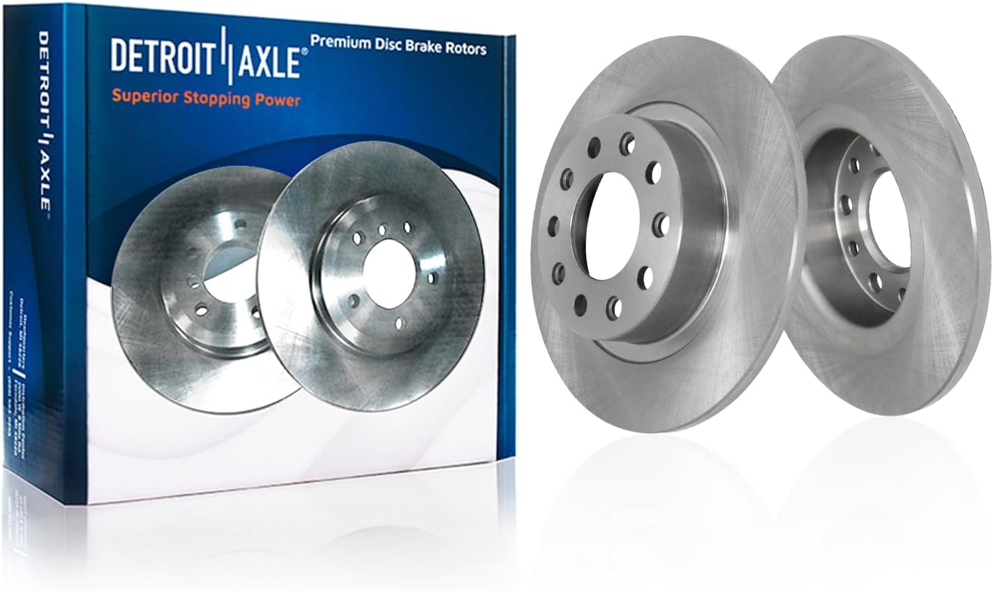 Detroit Axle - 4pc Brake Rotors for 2013 2014 2015 2016 Dodge Dart, Disc Brake Rotors Replacement: 12.01' inch Front Rotor 10.39' inch Rear Rotor