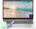 HP 15.6' FHD Business & Student Laptop Computer, 16GB RAM 256GB SSD, 8-Cores Intel Core i3, Windows 11 with PLUSERA Earphones & 8-in-1 Hub Included, Fingerprint Reader, Silver (Renewed)