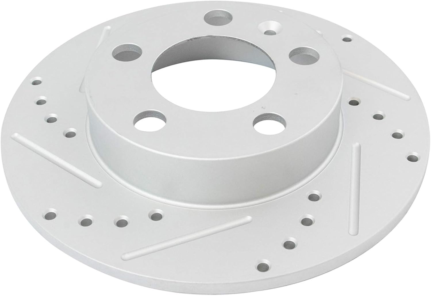 TRQ Performance Rear Brake Pad and Rotor Set Ceramic Drilled Slotted Solid Rotors Calipers Compatible with 1999 Volkswagen Jetta