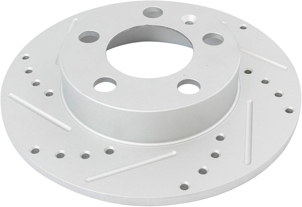 TRQ Performance Rear Brake Pad and Rotor Set Ceramic Solid Rotors Calipers Compatible with 2007-2010 Volkswagen Beetle