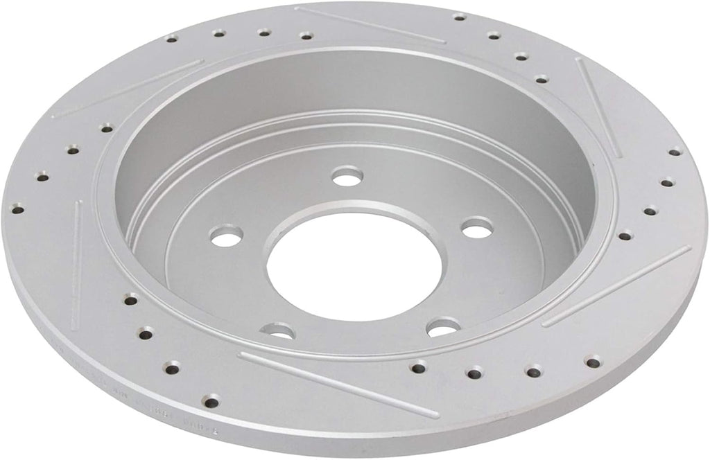 TRQ Rear Brake Pad & Rotor Set Ceramic Drilled Slotted Coated Rotors Calipers Compatible with 1997-2002 Ford Expedition 1999-2004 F-150 2004 F-150 Heritage 1998-2002 Lincoln Navigator 2002 Blackwood