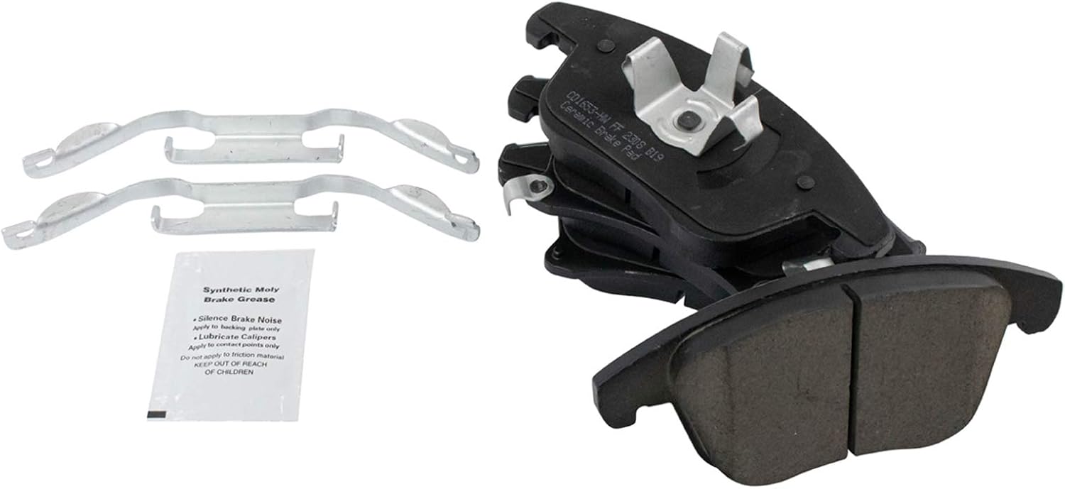 TRQ Front Brake Pad and Rotor Set Ceramic Vented Rotors Compatible with 2013-2020 Ford Fusion 2013-2016 Lincoln MKZ