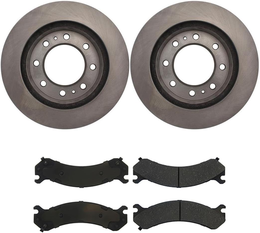 4X Front Replacement Brake Kit Brake Rotors & Ceramic Brake Pads Fits Cadillac DeVille 2000-2005 Fits Chevrolet Avalanche 2500 2002-2006 Fits Chevy Avalanche 2500 2002-2006