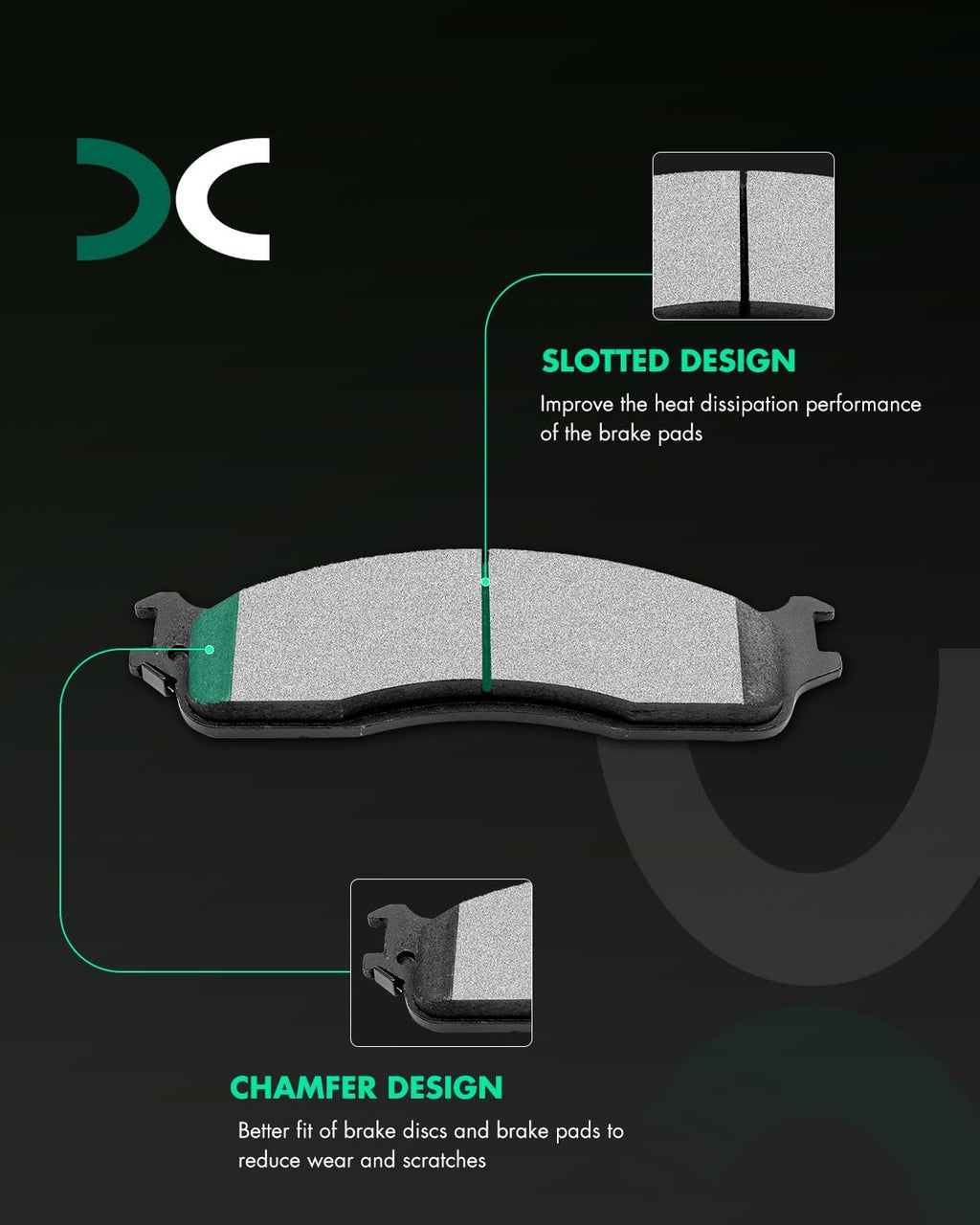 SCITOO Disc Brake Pads and Rotors Front 13.9' Rotors Replacement For Dodge For Ram 1500 2006-2008│For Ram 2500 2003-2008│For Ram 3500 2003-2008│For Ram 4000 2005-2008, 8/Lugs Vented Brake Kits