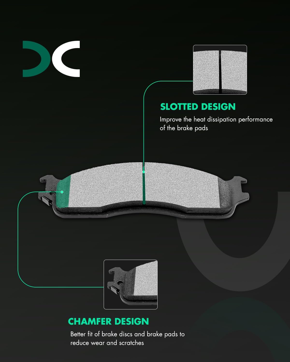 SCITOO Disc Brake Pads and Rotors Front 13.9' Rotors Replacement For Dodge For Ram 1500 2006-2008│For Ram 2500 2003-2008│For Ram 3500 2003-2008│For Ram 4000 2005-2008, 8/Lugs Vented Brake Kits