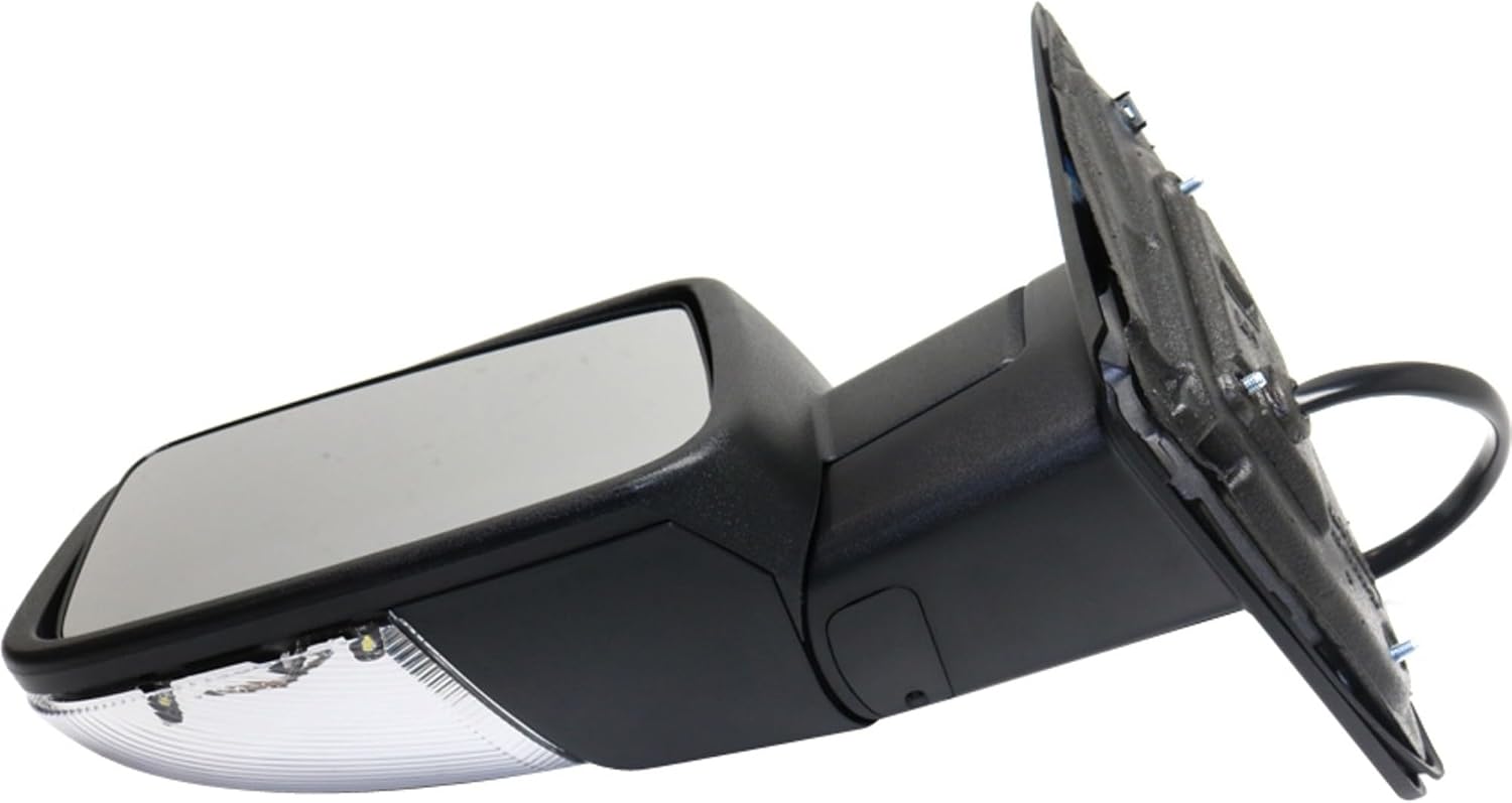 Kool Vue Driver Side Power Heated Mirror for Ram 1500 2013-2018 Power Fold With Signal Light & Puddle Lamp; Without Blind Spot Monitor & Memory Textured