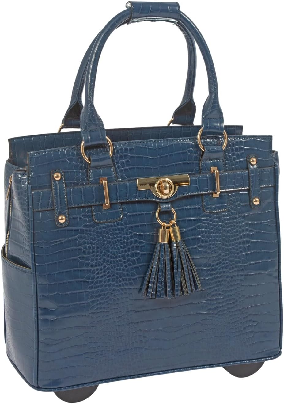 JKM & Company Rolling Laptop Bag for Women | Designer Wheeled Briefcase | Fits 13-17' Laptops | Office Travel Computer Case