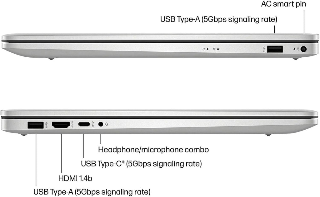 HP 17 Business Laptop 17.3' HD+ Touchscreen AMD 6-core Ryzen 5 7430U (Beats i7-1255U) 16GB RAM 2TB SSD Type-C Fast Charge Long-Lasting Battery Win11 ICP Hub