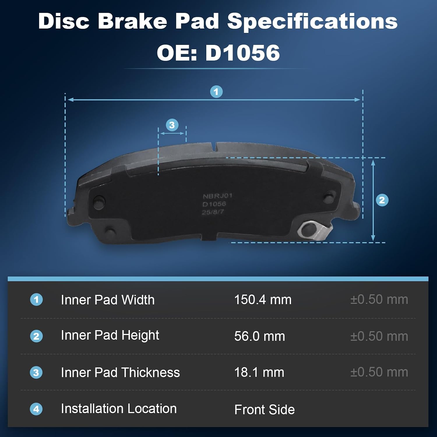 Front Disc Brake Rotors & Ceramic Brake Pads Kit Fit for Chrysler 2005-2019 300; for Dodge 2009-2020 Challenger, 2006-2020 Charger, 2005-2008 Magnum #53022 D1056