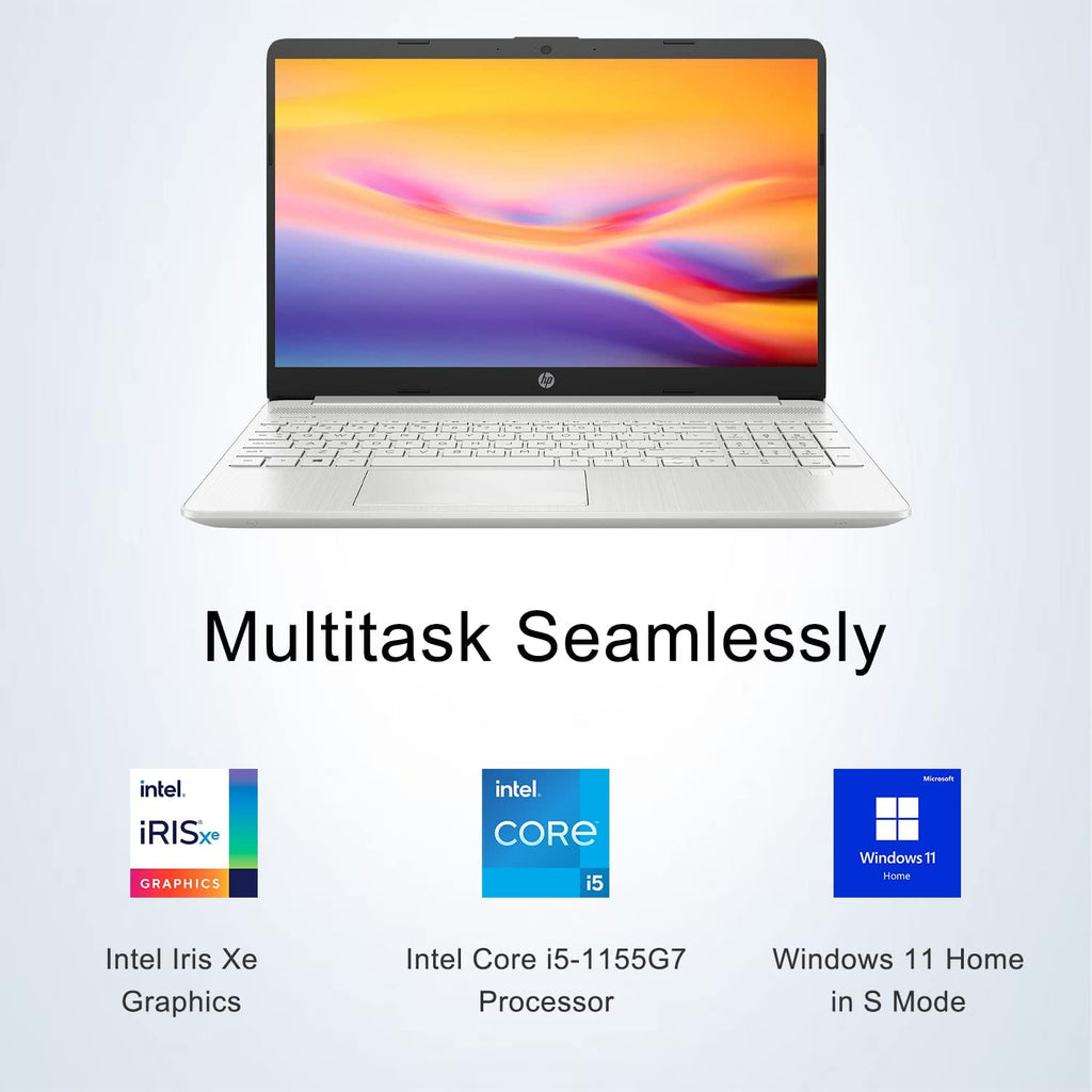 HP 15.6' Laptop with Touchscreen, Intel Core i5-1155G7 Processor, Intel Iris Xe Graphics, 15.6' HD Touchscreen Display, HDMI, Wi-Fi and Bluetooth, Windows 11 Home in S Mode(16GB RAM | 1TB SSD)