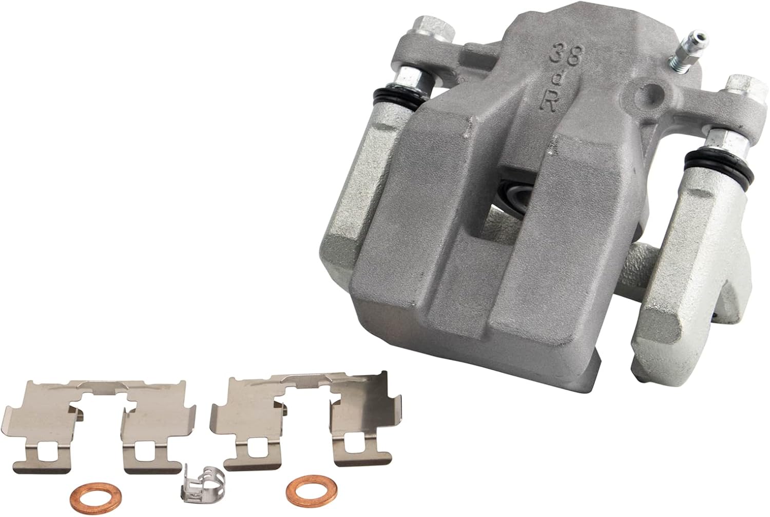 TRQ Performance Rear Brake Pad and Rotor Set Ceramic Drilled Slotted Coated Rotors Calipers Compatible with 2006-2011 Toyota RAV4