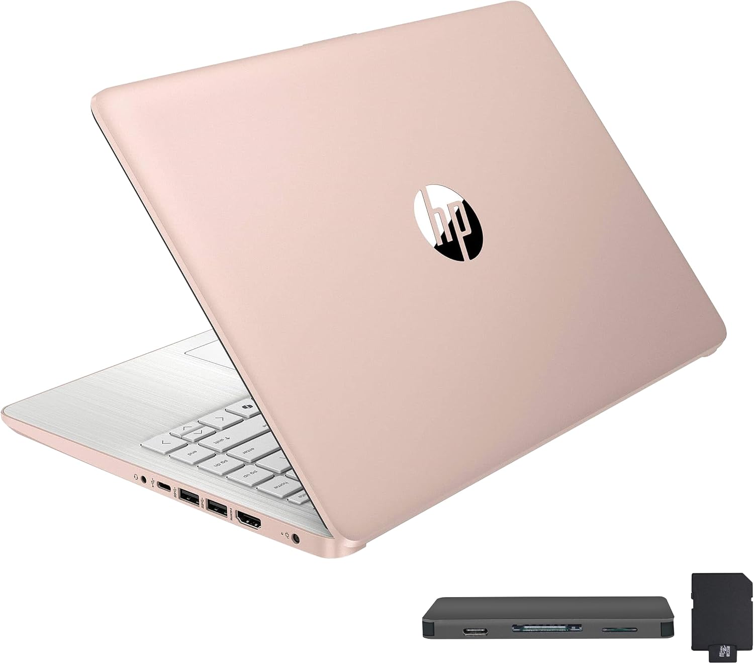 HP Stream 14' HD BrightView Laptop, Intel Celeron N150, 8GB RAM, 288GB Storage (128GB eMMC + 160GB Docking Station Set), Intel UHD Graphics, 720p Webcam, Wi-Fi, 1 Year Office 365, Win 11 S, Gold