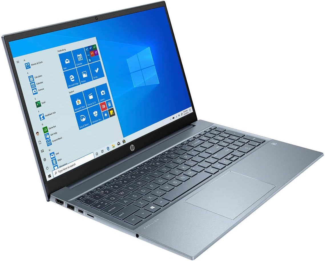 HP High Performance Pavilion 15 15.6' FHD Touchscreen Laptop, 11th Gen Core i7-1165G7, WiFi-6, Backlit Keyboard, USB-C, HDMI, Iris Xe Graphics, 16GB RAM, 512GB PCIe SSD, Win 10, Fog Blue