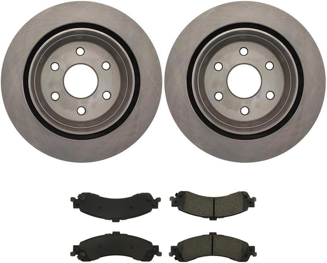‎A-Partrix 3PCS Brake Pads and Rotors - Rear Brakes and Rotors Rear Brake Kit fits Chevrolet Avalanche 1500 2002-2006 fits Chevy Avalanche 1500 2002-2006 fits Chevrolet Silverado 1500 2001-2005