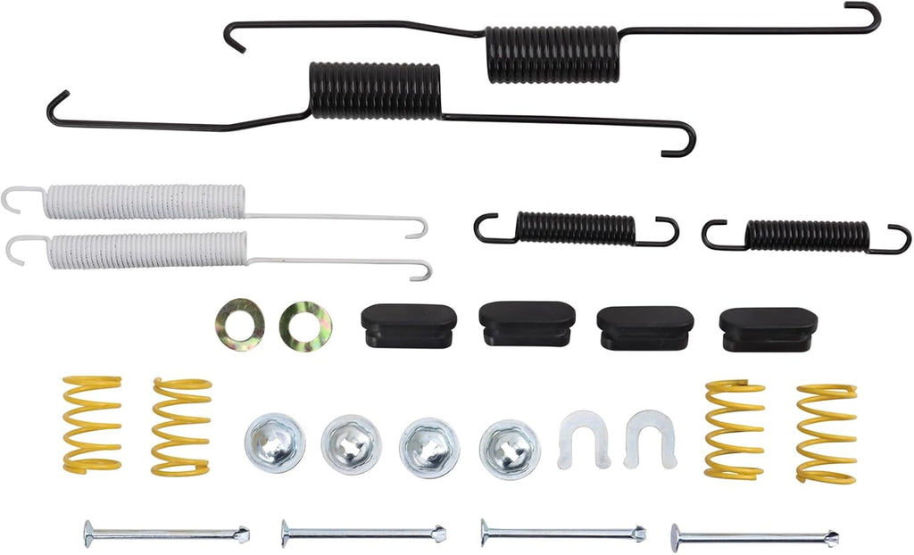 Rear Brake Drum Shoe & Hardware Kit w/Fluids Compatible with Chevy Silverado 1500 Truck