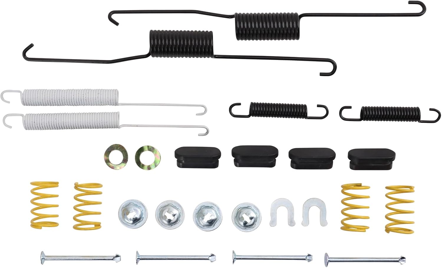Rear Brake Drum Shoe & Hardware Kit w/Fluids Compatible with Chevy Silverado 1500 Truck
