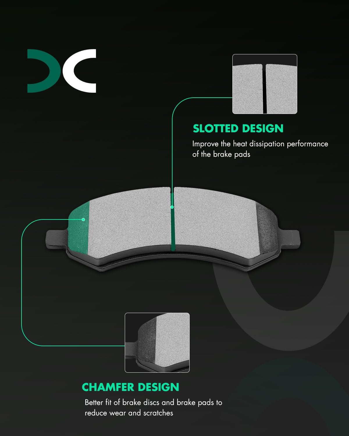 SCITOO Disc Brake Pads and Rotors Front 13.23' Rotors Replacement For Chrysler For Aspen 07-09,For Dodge For Durango 07-09│For Ram 1500 06-10,For Ram For 1500 11-18, 5/Lugs Vented Brake Kits