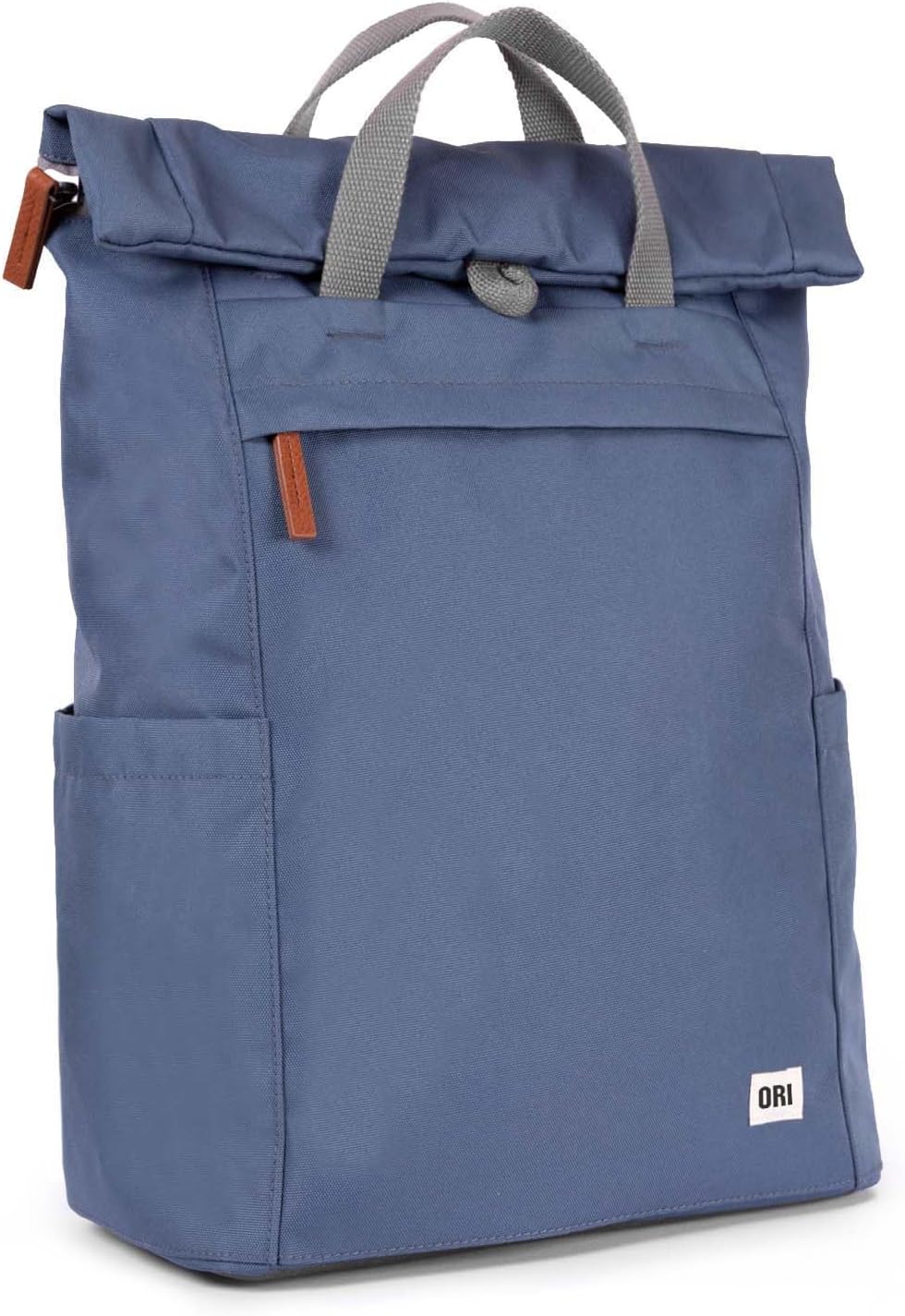 ORI LONDON Travel Backpack - Large Water-Resistant Nylon Rolltop Laptop Backpack for Men & Women - The Finchley - Airforce