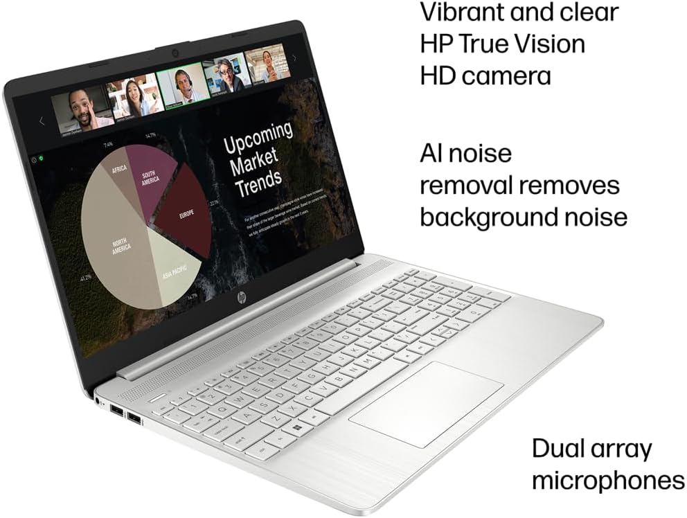 HP 15 Laptop (15.6' HD Display, Intel Core i3-1215U (> i5-1235U), 32GB RAM, 1TB SSD) Home & Business, 10.75-Hr Battery Life, Numpad, Webcam, Wi-Fi, IST Hub, Win 11 Home in S Mode