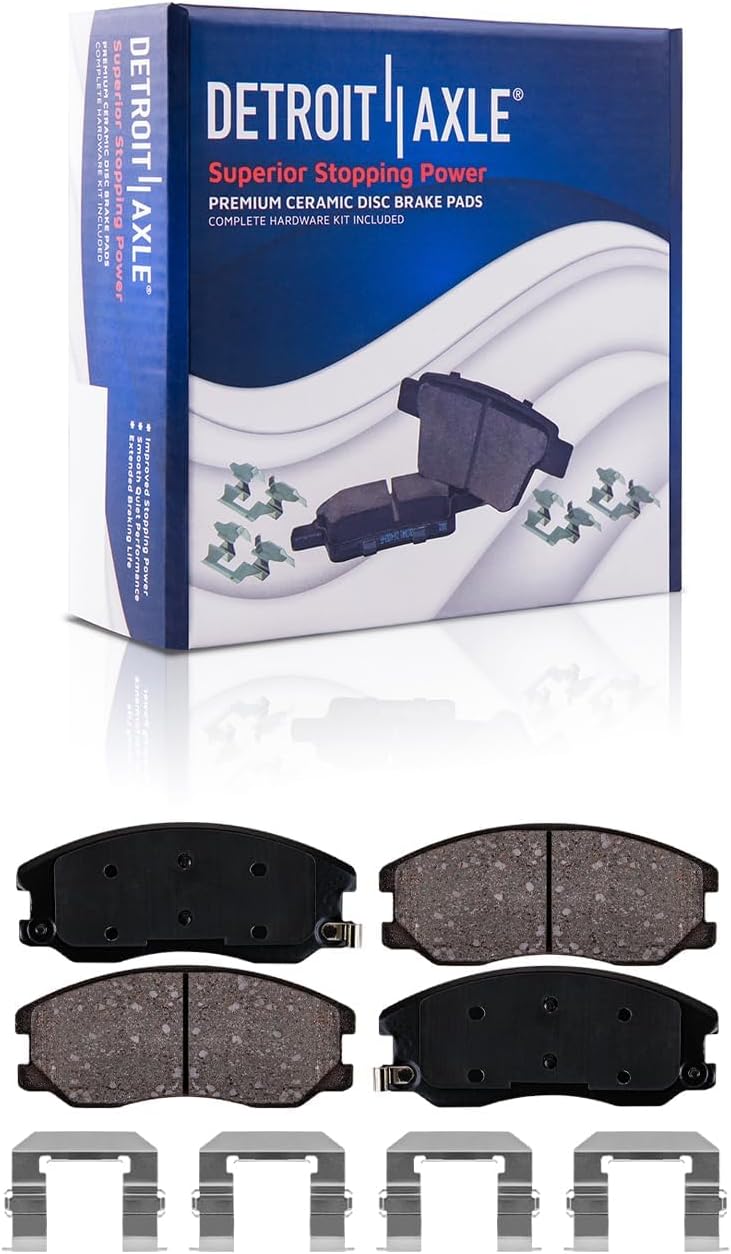Detroit Axle - Front Brake Kit Wheel Bearing Hubs for 2007-09 Chevy Equinox Suzuki XL-7 Pontiac Torrent, 08-10 Saturn Vue, 12-15 Captiva Sport Disc Brake Rotors Ceramic Replacement Brakes Pads